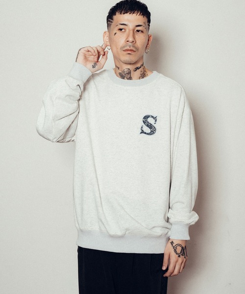Subciety（サブサエティ）の「Paisley patched sweatshirt（スウェット・メンズ・アッシュグレー/ブラック/ネイビー・SMALL/MEDIUM/LARGE/X-LARGE）」の8枚目の写真
