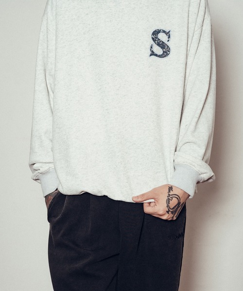 Subciety（サブサエティ）の「Paisley patched sweatshirt（スウェット・メンズ・アッシュグレー/ブラック/ネイビー・SMALL/MEDIUM/LARGE/X-LARGE）」の9枚目の写真