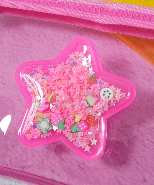 Jelly moo（ジェリームー）の「【 Jelly moo / ジェリームー 】 カラフル ビニール クリア 星柄 ポーチ（ポーチ・キッズ・ブルー/ピンク/パープル/イエロー・FREE）」の11枚目の写真