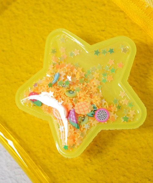 Jelly moo（ジェリームー）の「【 Jelly moo / ジェリームー 】 カラフル ビニール クリア 星柄 ポーチ（ポーチ・キッズ・ブルー/ピンク/パープル/イエロー・FREE）」の14枚目の写真