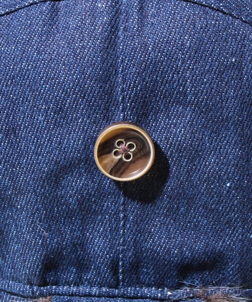 GLOSTER（グロスター）の「【GLOSTER/グロスター】フライトキャップ 2WAY ナイロン/デニム（キャップ・メンズ・チャコールグレー/ブラック/オリーブ/インディゴブルー・FREE）」の16枚目の写真