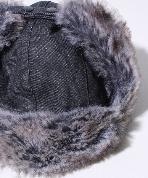 GLOSTER（グロスター）の「【GLOSTER/グロスター】フライトキャップ 2WAY ナイロン/デニム（キャップ・メンズ・チャコールグレー/ブラック/オリーブ/インディゴブルー・FREE）」の18枚目の写真