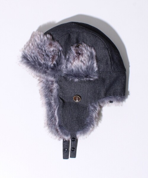 GLOSTER（グロスター）の「【GLOSTER/グロスター】フライトキャップ 2WAY ナイロン/デニム（キャップ・メンズ・チャコールグレー/ブラック/オリーブ/インディゴブルー・FREE）」の19枚目の写真