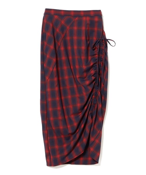 Ray BEAMS（レイビームス）の「チェック シャーリング タイトスカート（スカート・レディース・ブラック/レッド・1/0）」の15枚目の写真