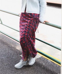 Ray BEAMS | チェック シャーリング タイトスカート(スカート)