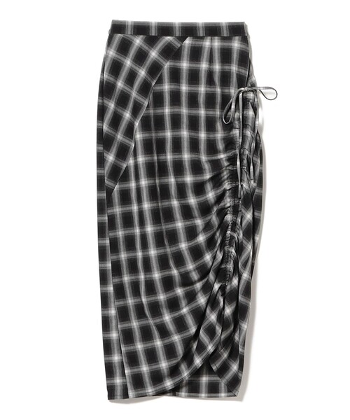 Ray BEAMS（レイビームス）の「チェック シャーリング タイトスカート（スカート・レディース・ブラック/レッド・1/0）」の8枚目の写真