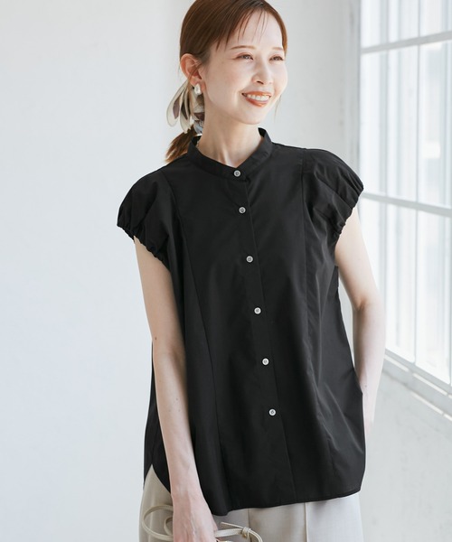 ROPE' PICNIC（ロペピクニック）の「着丈が選べるバルーンスリーブシャツブラウス/イージーケア（シャツ/ブラウス・レディース・オフホワイト/ブラック/キャメル・38/T38）」の10枚目の写真