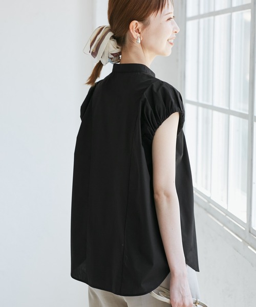 ROPE' PICNIC（ロペピクニック）の「着丈が選べるバルーンスリーブシャツブラウス/イージーケア（シャツ/ブラウス・レディース・オフホワイト/ブラック/キャメル・38/T38）」の11枚目の写真