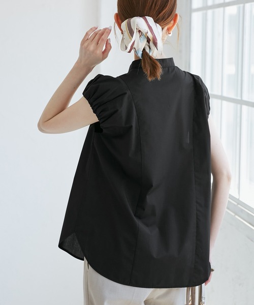 ROPE' PICNIC（ロペピクニック）の「着丈が選べるバルーンスリーブシャツブラウス/イージーケア（シャツ/ブラウス・レディース・オフホワイト/ブラック/キャメル・38/T38）」の12枚目の写真