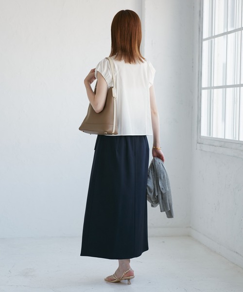 ROPE' PICNIC（ロペピクニック）の「着丈が選べるバルーンスリーブシャツブラウス/イージーケア（シャツ/ブラウス・レディース・オフホワイト/ブラック/キャメル・38/T38）」の18枚目の写真