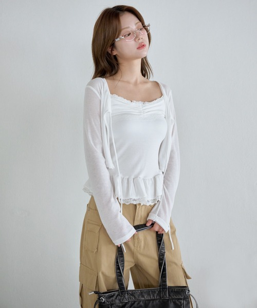 UNE MANSION(ユヌマンション)の「【ユニセックス着用可能】ユニークベルトフープ&ポケットマルチカーゴデニムパンツ(カーゴパンツ・レディース・ベージュ/ブラック/カーキ/クリーム・SMALL/MEDIUM/LARGE)」の14枚目の写真