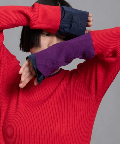 MARECHAL TERRE（マルシャルテル）の「カラーリブニット（ニット/セーター・レディース・パープル/アイボリー/グレー/レッド/ブラック・MEDIUM）」の12枚目の写真