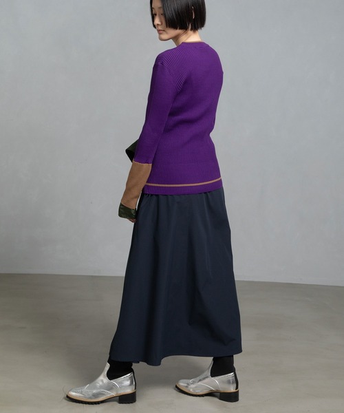 MARECHAL TERRE（マルシャルテル）の「カラーリブニット（ニット/セーター・レディース・パープル/アイボリー/グレー/レッド/ブラック・MEDIUM）」の20枚目の写真