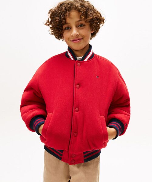 TOMMY HILFIGER(トミーヒルフィガー)の「BOYS リバーシブルトミーグラフィックボンバージャケット(ブルゾン・キッズ・ネイビー・160cm/130cm/150cm/140cm)」の5枚目の写真