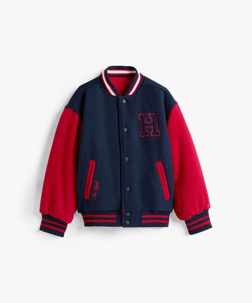 TOMMY HILFIGER(トミーヒルフィガー)の「BOYS リバーシブルトミーグラフィックボンバージャケット(ブルゾン・キッズ・ネイビー・160cm/130cm/150cm/140cm)」の6枚目の写真