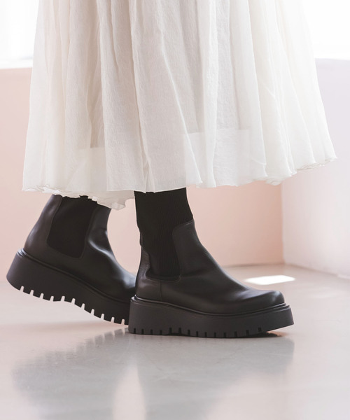 CORSO ROMA，9（コルソローマ）の「《追加》CORSO ROMA9/コルソローマ ノーヴェ サイドゴアブーツ（ブーツ・レディース・ブラック・36/37/38/39）」の6枚目の写真