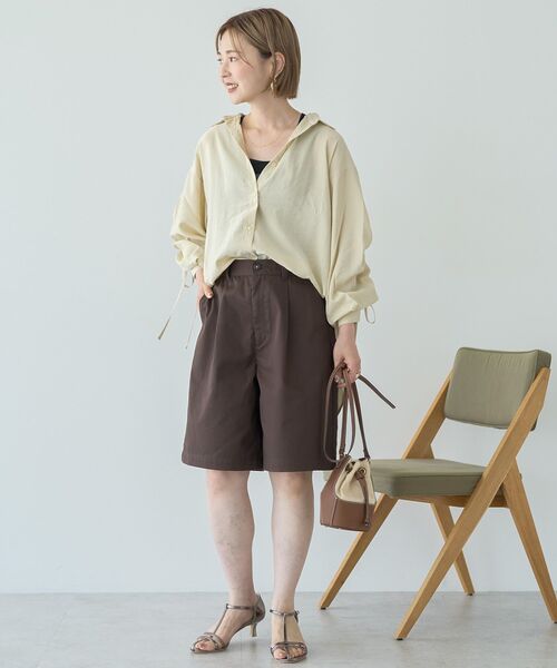 AMERICAN HOLIC(アメリカンホリック)の「シアーバックギャザーリボンシャツ(シャツ/ブラウス・レディース・ブラウン/ライトベージュ/ブルー・M/L)」の20枚目の写真