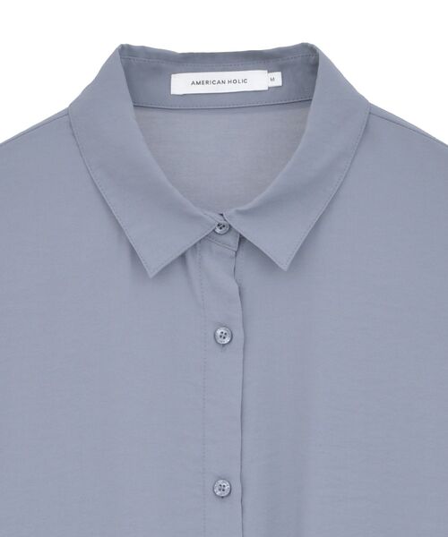 AMERICAN HOLIC(アメリカンホリック)の「シアーバックギャザーリボンシャツ(シャツ/ブラウス・レディース・ブラウン/ライトベージュ/ブルー・M/L)」の22枚目の写真
