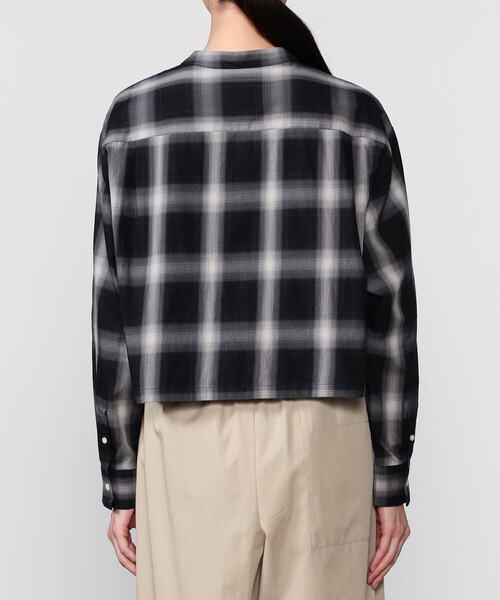 nicholson&nicholson（ニコルソンアンドニコルソン）の「nicholson & nicholson | ドローストリングブラウス チェック WOMEN（シャツ/ブラウス・レディース・ブラウン系その他/グレー系その他・38）」の12枚目の写真