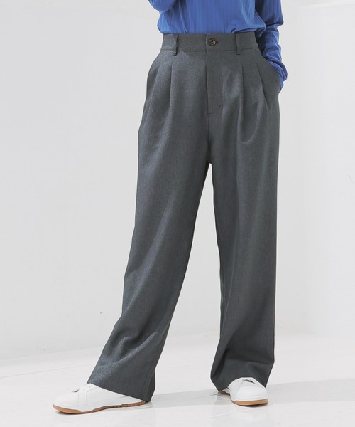 Honeys（ハニーズ）の「ストレートパンツ（股下６８ｃｍ）（スラックス・レディース・ブラック/ヘザーチャコール/ブラウン・L/SS/S/M/LL）」の9枚目の写真