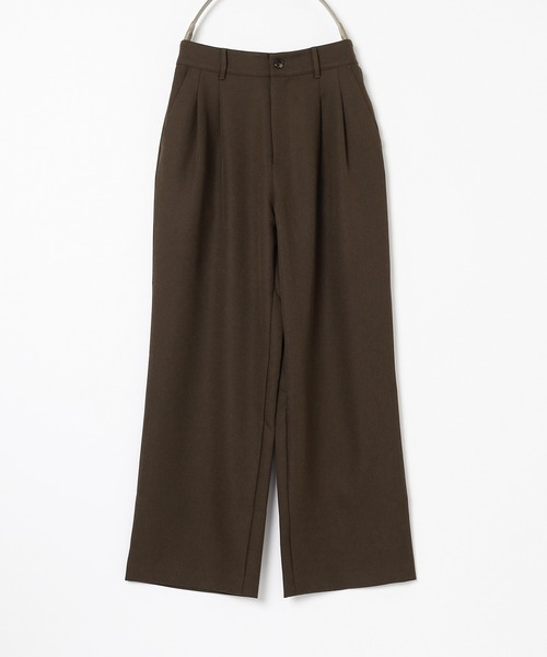 Honeys（ハニーズ）の「ストレートパンツ（股下６８ｃｍ）（スラックス・レディース・ブラック/ヘザーチャコール/ブラウン・L/SS/S/M/LL）」の16枚目の写真