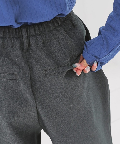 Honeys（ハニーズ）の「ストレートパンツ（股下６８ｃｍ）（スラックス・レディース・ブラック/ヘザーチャコール/ブラウン・L/SS/S/M/LL）」の22枚目の写真