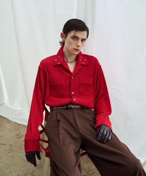 seyto サイズ2 /プリーツアイレットカラーシャツ seyto（セイト）の「Pleats eyelet collar shirt プリーツ