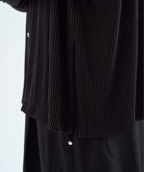 Pleats eyelet collar shirt プリーツアイレットカラーシャツ（シャツ