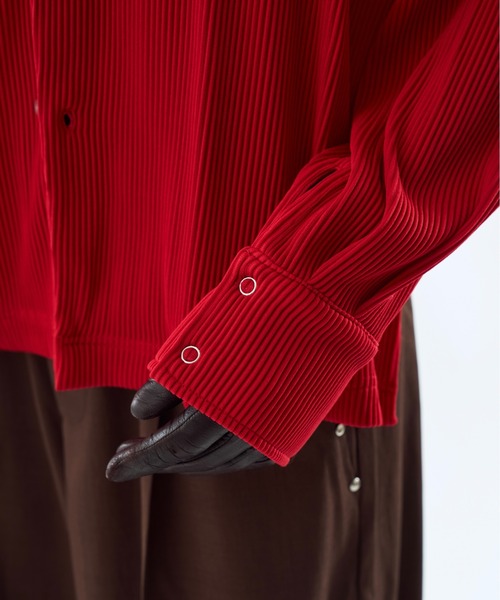 seyto（セイト）の「Pleats eyelet collar shirt プリーツ