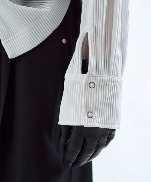 seyto（セイト）の「Pleats eyelet collar shirt プリーツ