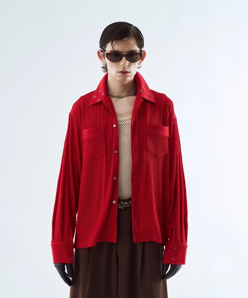 seyto（セイト）の「Pleats eyelet collar shirt プリーツアイレット