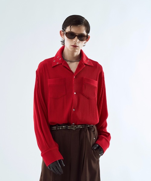 seyto サイズ2 /プリーツアイレットカラーシャツ seyto（セイト）の「Pleats eyelet collar shirt プリーツ