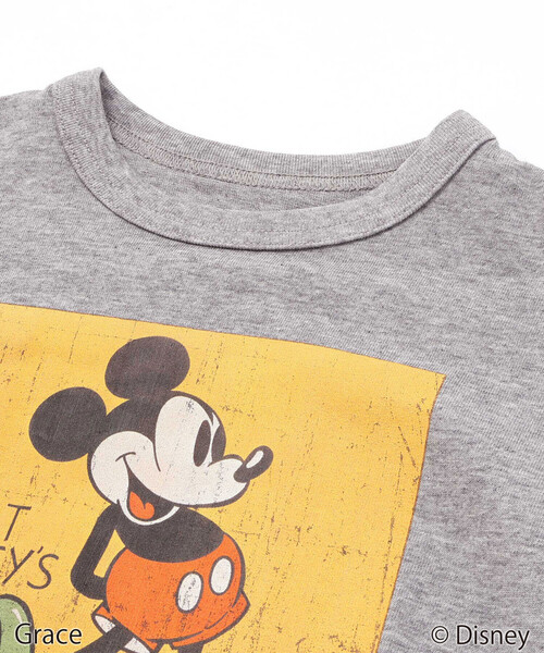 WASK（ワスク）の「【Disney(ディズニー)】<ミッキーマウス>ドロストBIGTシャツ（Tシャツ/カットソー・キッズ・グレー/ブラック・140cm/130cm/120cm）」の11枚目の写真