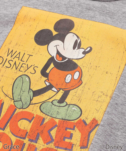 WASK（ワスク）の「【Disney(ディズニー)】<ミッキーマウス>ドロストBIGTシャツ（Tシャツ/カットソー・キッズ・グレー/ブラック・140cm/130cm/120cm）」の13枚目の写真