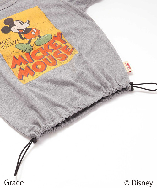 WASK（ワスク）の「【Disney(ディズニー)】<ミッキーマウス>ドロストBIGTシャツ（Tシャツ/カットソー・キッズ・グレー/ブラック・140cm/130cm/120cm）」の17枚目の写真