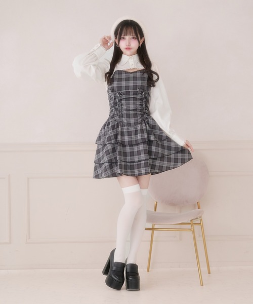 Pal elfy(パルエルフィー)の「ドロストティアードキャミワンピース(ワンピース・レディース・ブラック系その他/ブラウン系その他/ブラック系その他2/ダークブラウン・フリー)」の15枚目の写真