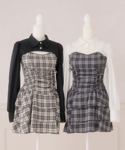 Pal elfy(パルエルフィー)の「ドロストティアードキャミワンピース(ワンピース・レディース・ブラック系その他/ブラウン系その他/ブラック系その他2/ダークブラウン・フリー)」の8枚目の写真