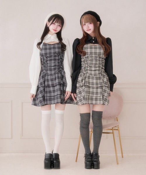 ちゃむ palelfy パルエルフィー ワンピース 胸開き配色ワンピース（ワンピース）｜Pal elfy（パルエルフィー）の