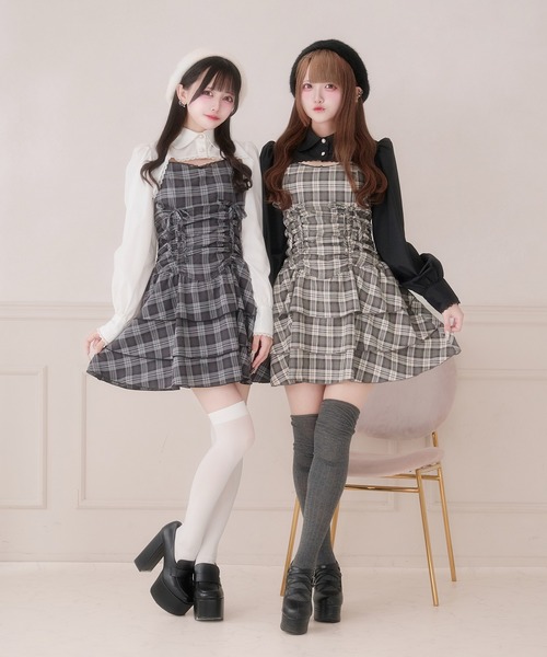 Pal elfy(パルエルフィー)の「ドロストティアードキャミワンピース(ワンピース・レディース・ブラック系その他/ブラウン系その他/ブラック系その他2/ダークブラウン・フリー)」の5枚目の写真