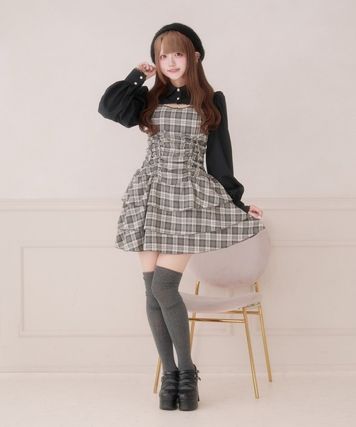 Pal elfy(パルエルフィー)の「ドロストティアードキャミワンピース(ワンピース・レディース・ブラック系その他/ブラウン系その他/ブラック系その他2/ダークブラウン・フリー)」の21枚目の写真