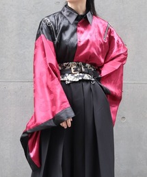 REZEN | ジップ付配色和袖シャツ(シャツ/ブラウス)