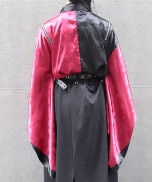 REZEN(リゼン)の「ジップ付配色和袖シャツ(シャツ/ブラウス・メンズ・ライトグレー/ローズ/ブルーパープル/レッドパープル・MEDIUM/LARGE)」の7枚目の写真