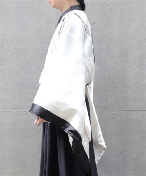 REZEN(リゼン)の「ジップ付配色和袖シャツ(シャツ/ブラウス・メンズ・ライトグレー/ローズ/ブルーパープル/レッドパープル・MEDIUM/LARGE)」の15枚目の写真