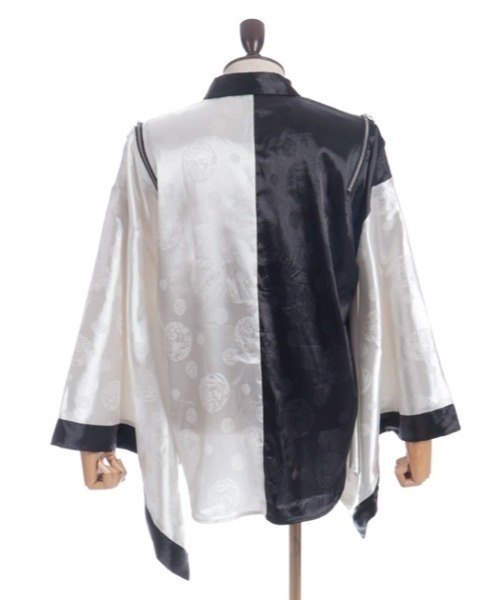 REZEN(リゼン)の「ジップ付配色和袖シャツ(シャツ/ブラウス・メンズ・ライトグレー/ローズ/ブルーパープル/レッドパープル・MEDIUM/LARGE)」の20枚目の写真