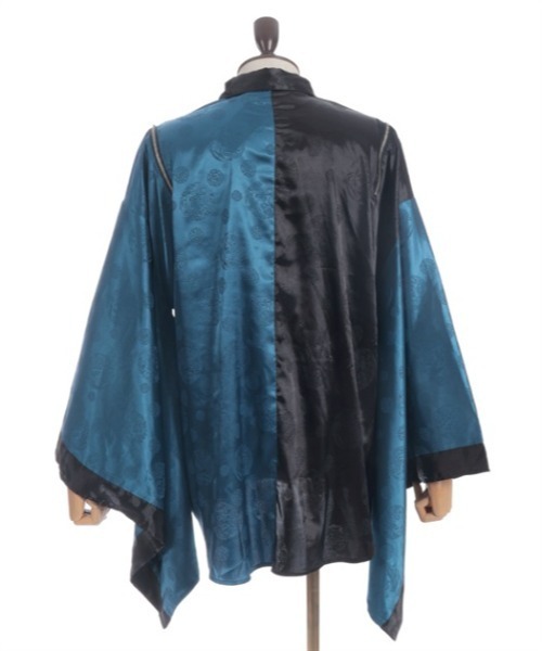 REZEN(リゼン)の「ジップ付配色和袖シャツ(シャツ/ブラウス・メンズ・ライトグレー/ローズ/ブルーパープル/レッドパープル・MEDIUM/LARGE)」の22枚目の写真