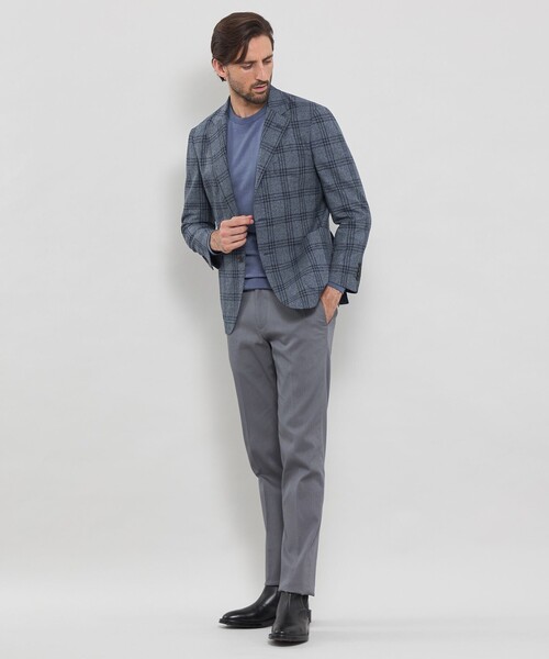 MACKINTOSH LONDON(マッキントッシュ ロンドン)の「ウールチェックジャケット(テーラードジャケット・メンズ・ブルー/ベージュ・38/36/40)」の3枚目の写真