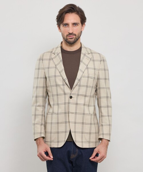 MACKINTOSH LONDON(マッキントッシュ ロンドン)の「ウールチェックジャケット(テーラードジャケット・メンズ・ブルー/ベージュ・38/36/40)」の5枚目の写真