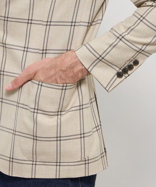 MACKINTOSH LONDON(マッキントッシュ ロンドン)の「ウールチェックジャケット(テーラードジャケット・メンズ・ブルー/ベージュ・38/36/40)」の9枚目の写真