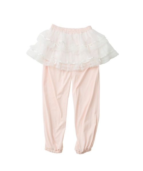 Lolime by mellfy memory(ロリミー バイ メルフィーメモリー)の「tulle layered skirt pants(スウェットパンツ・レディース・ピンク/グレー・M/LL)」の2枚目の写真