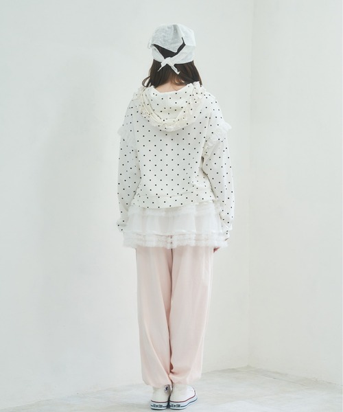 Lolime by mellfy memory(ロリミー バイ メルフィーメモリー)の「tulle layered skirt pants(スウェットパンツ・レディース・ピンク/グレー・M/LL)」の9枚目の写真